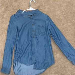 Forever 2 navy blue button up tee/ jacket